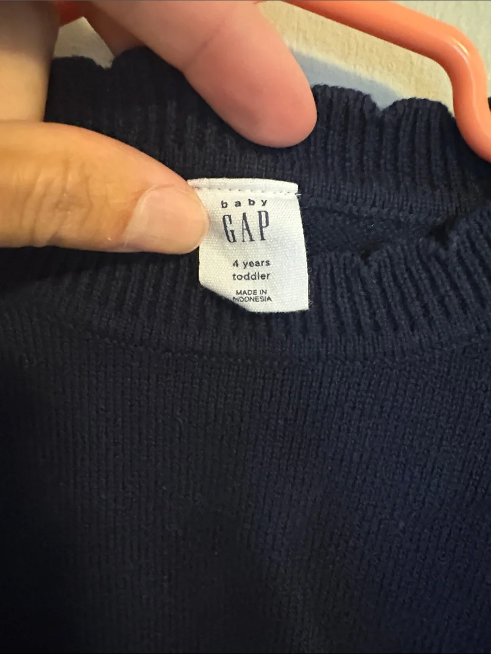 GAP Navy Sweater with Red Heart Applique